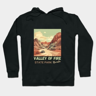 Valley Of Fire State Park Nature Lover Vintage Hiking Outdoor Travel Adventure Hoodie